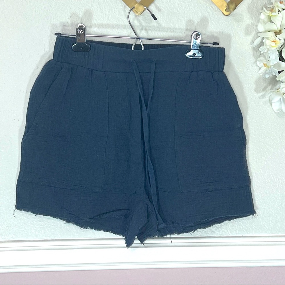 CJLA “Halston” Navy Gauze Shorts - SM